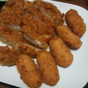 鶏がら塩糀スープの素で☆にんにく風味のとんかつ